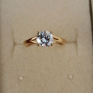 Moissanite Solitaire Ring